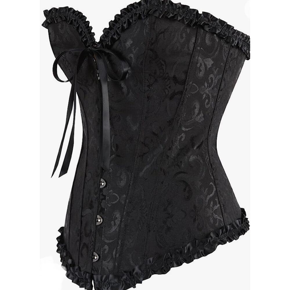 Copied - Women's Lace Up Boned Overbust Corset Bustier Size XL
